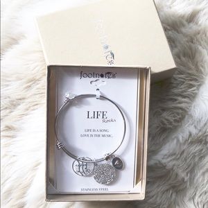 Footnotes Life Rocks Bangle Bracelet